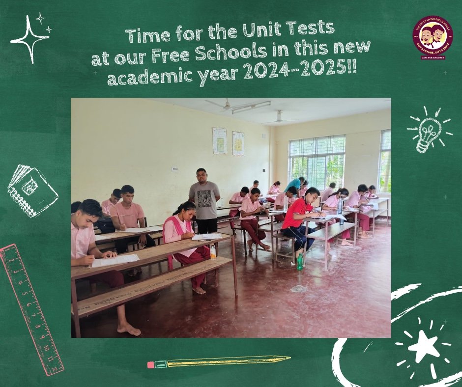 aolschools's tweet image. 📚 First unit test of the academic year 2024-25 is being conducted at our free schools in Assam! Best wishes to all our students! 🌟

Contribute towards the project at artoflivingschools.org 

@Bhanujgd
#UnitTest #SchoolLife #BestWishes #educationforall #giftasmile #giftafuture