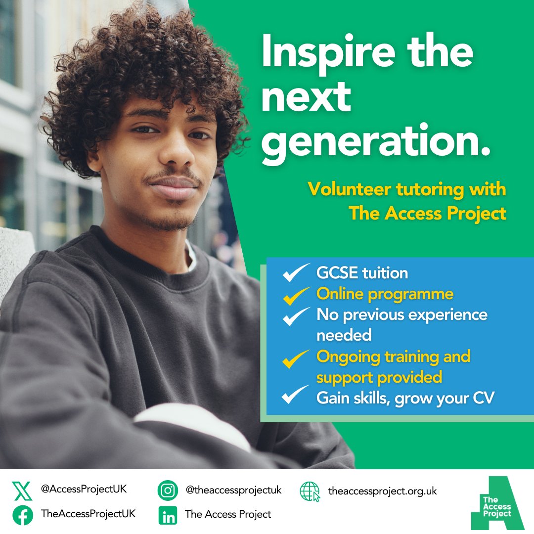 Hart Voluntary Action (@hartvolaction) on Twitter photo GCSE exams are over and we hope this year's cohort are proud of their hard work!
Why not do something amazing and help a student from a disadvantaged background to reach their potential next year? Join <a href="/AccessProjectUK/">The Access Project</a> as a volunteer tutor: bit.ly/3VKLmP4 GCSE exams are over and we hope this year's cohort are proud of their hard work!
Why not do something amazing and help a student from a disadvantaged background to reach their potential next year? Join <a href="/AccessProjectUK/">The Access Project</a> as a volunteer tutor: bit.ly/3VKLmP4