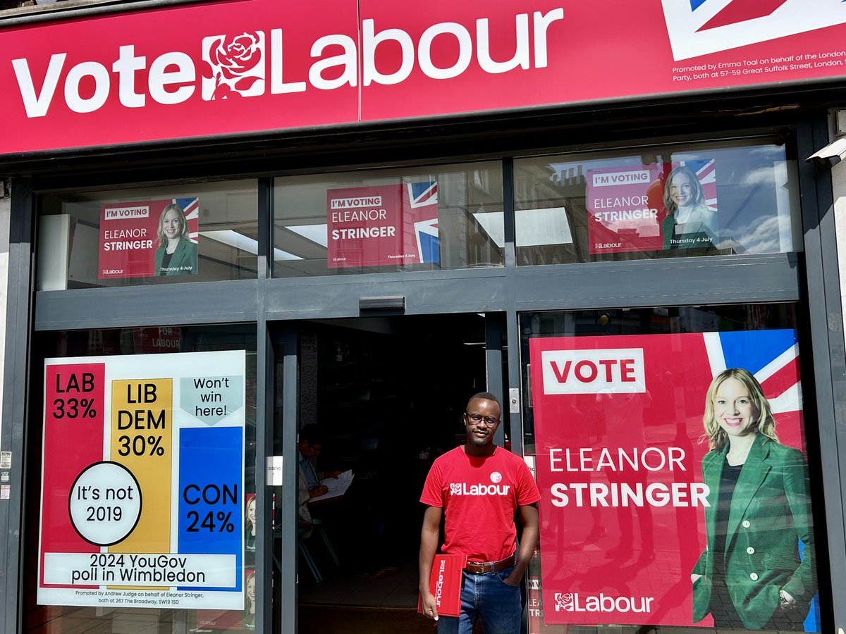 Cllr Usaama Kaweesa (@usaamak) on Twitter photo Change will only happen if you vote for it and campaign for it.
#VoteForChange TODAY and vote for our fantastic candidate <a href="/EleanorSW19/">Eleanor Stringer for Wimbledon</a> 🌹
#VoteLabour #Wimbledon Change will only happen if you vote for it and campaign for it.
#VoteForChange TODAY and vote for our fantastic candidate <a href="/EleanorSW19/">Eleanor Stringer for Wimbledon</a> 🌹
#VoteLabour #Wimbledon