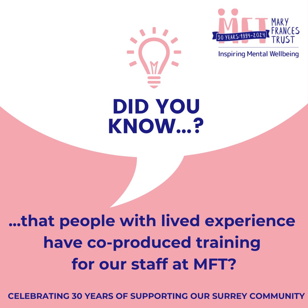 MaryFrancesTrst's tweet image. As it’s #NationalCoProductionWeek, we want to share facts about Co-Production at MFT!
To find out more about Co-Production at MFT, please visit our website: maryfrancestrust.org.uk/how-we-help/co…
#CoProductionWeek #CoProWeek #AdvisoryGroupSurrey #MentalHealthAdvisoryGroup