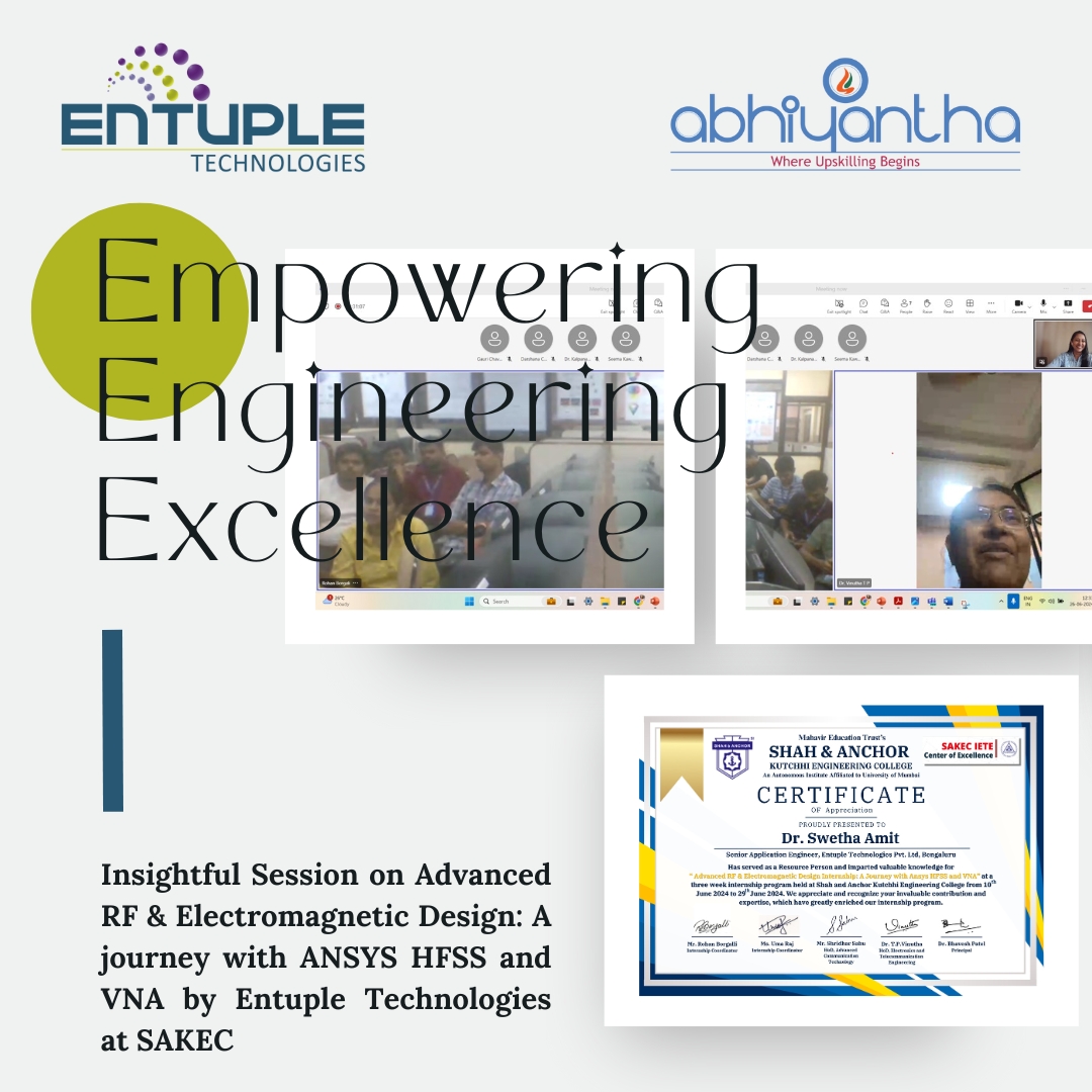 AbhiyanthaOFCL's tweet photo. 🚀Empowering the next generation of engineers

#RF #Electromagnetic #Ansys #HFSS #VNA #Insightful #Session #Internship #Antenna #Simulation #Electronics #Engineering #Engineers #Learning #Training #Academia #Entuple #Technologies #Abhiyantha #EdTech  #TrainingInstitute #Bangalore https://t.co/1pZ5btV8qe