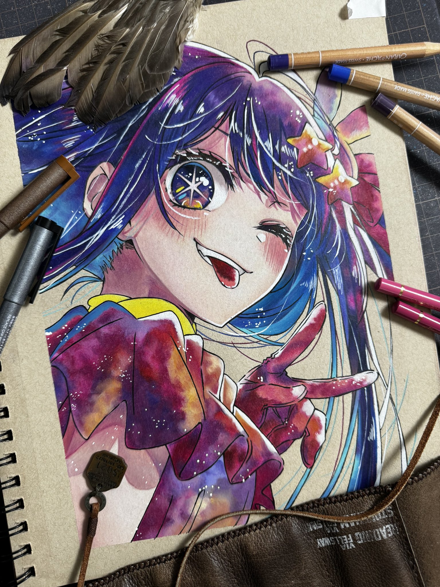 色鉛筆画　　「孫は可愛いな」 色鉛筆で描く小さくておしゃれな暮らしのモチーフ | シン