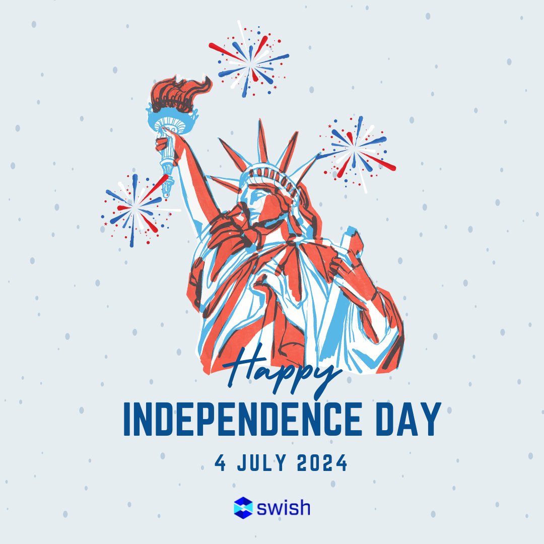 🇺🇸 Happy 4th of July from all of us at Swish! Wishing you a fun-filled day of celebration with friends, family, and fireworks. Have a safe and fantastic Independence Day! 🎆