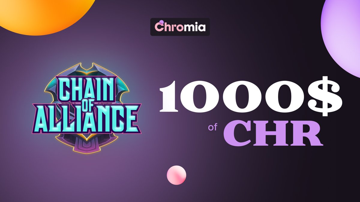 Are you already part of QuestNet? Awesome! Want another chance to earn?

🫡 Follow <a href="/Chromia/">Chromia | Power to the Public</a> and @AllianceGamesx
🔁 RT + Like this post and tag 3 friends
✏️ Comment your BNB address

In 7 days we will select 15 lucky winners to share $1,000 in $CHR 

Good luck!