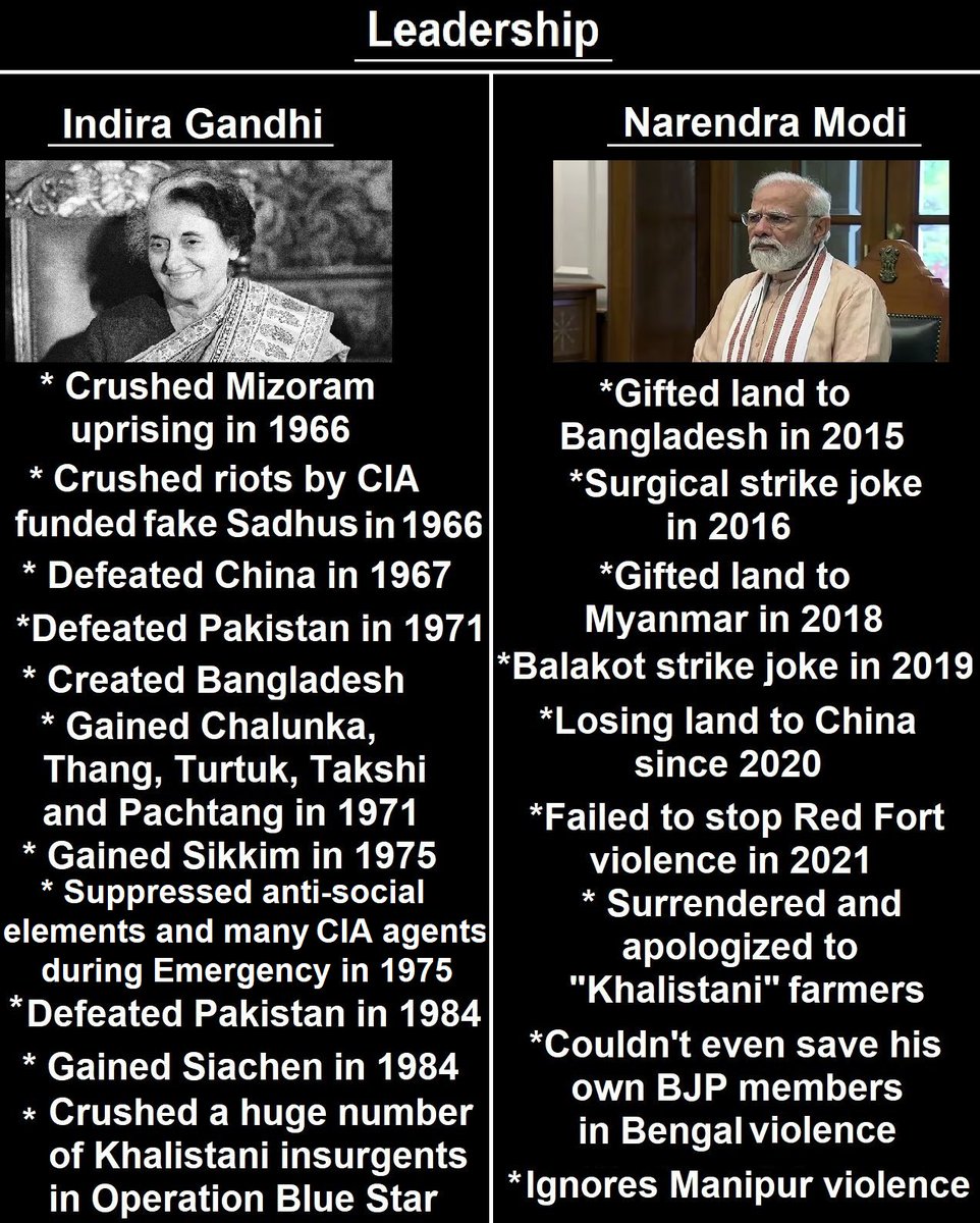 the_mighty_mr's tweet photo. @fenilkothari Iron lady Indira Gandhi Vs ISI agent Narendra Modi. https://t.co/aMKETLHFX8