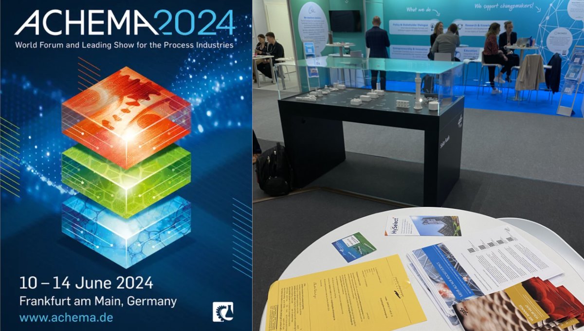 HySelect's tweet photo. 🌟From 10-14 Jun, @HySelect was showcased at the #ACHEMA24  Congress in #Frankfurt by our project partner, @DLR_en via the official project leaflet.
🌐 Read more:   https://t.co/3QHFmKWNqT
📄Download leaflet: https://t.co/kxH7F7Xe1A https://t.co/XQb7lC96dY