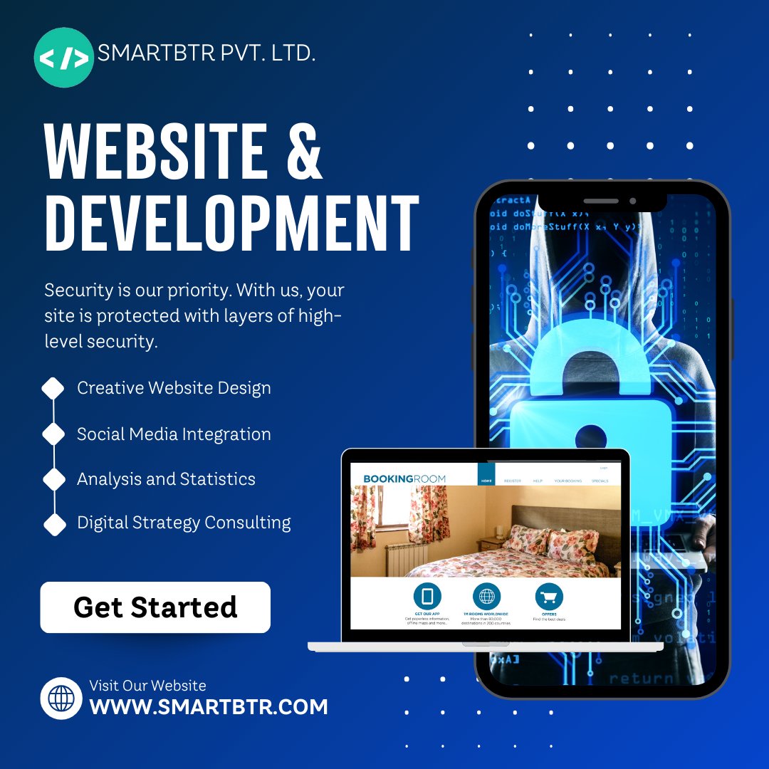 SmartBTR's tweet photo. Transform Your Digital Presence with SMARTBTR PVT. LTD.!

🌐 Creative Website Design
🔒 Top-tier Security
📊 In-depth Analysis &amp; Statistics
📱 Seamless Social Media Integration
💡 Expert Digital Strategy Consulting

Visit us at https://t.co/Bjob2fFocU and get started today! https://t.co/hAL0aAc01h