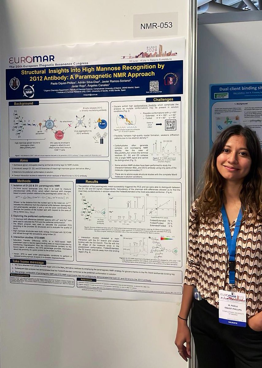 madNMRgroup's tweet photo. @PaolaOquist  and @tomas_mduque impress with their poster presentation at @euromar2024 ! 🌟 

#madNMR #NMRchat #glycotime  #euromar2024 #metabolomics #phdlife #MSclife #PIlife https://t.co/Xa0xNhNWOb