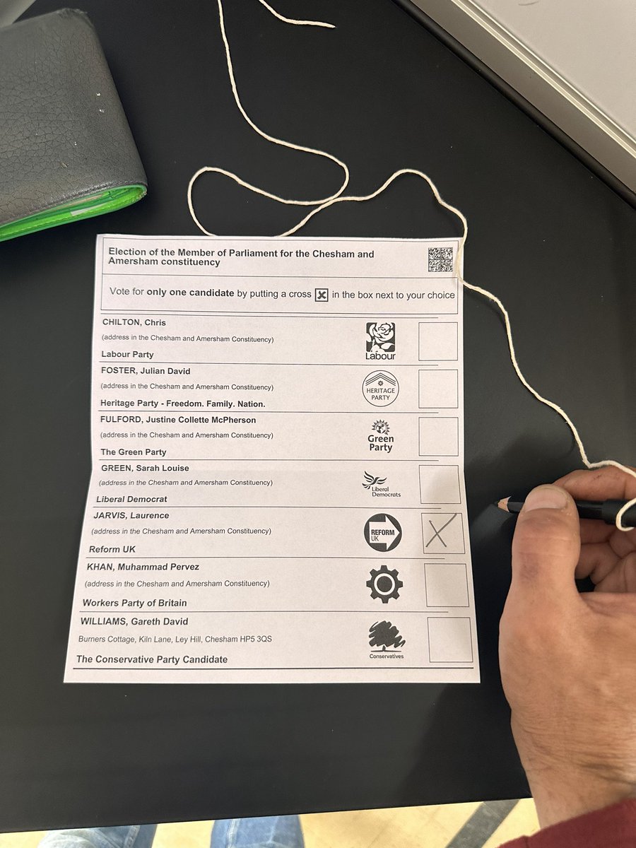 giles_baron's tweet photo. #Reform doesn’t happen in 5 minutes, but perhaps this X will help us to do so over the next 5 years.
This needs to be a parliament that argues for and attains #PropirtionalRepresentation / #AlternativeVoting
#VoteReformUK https://t.co/Tars7zMYWC