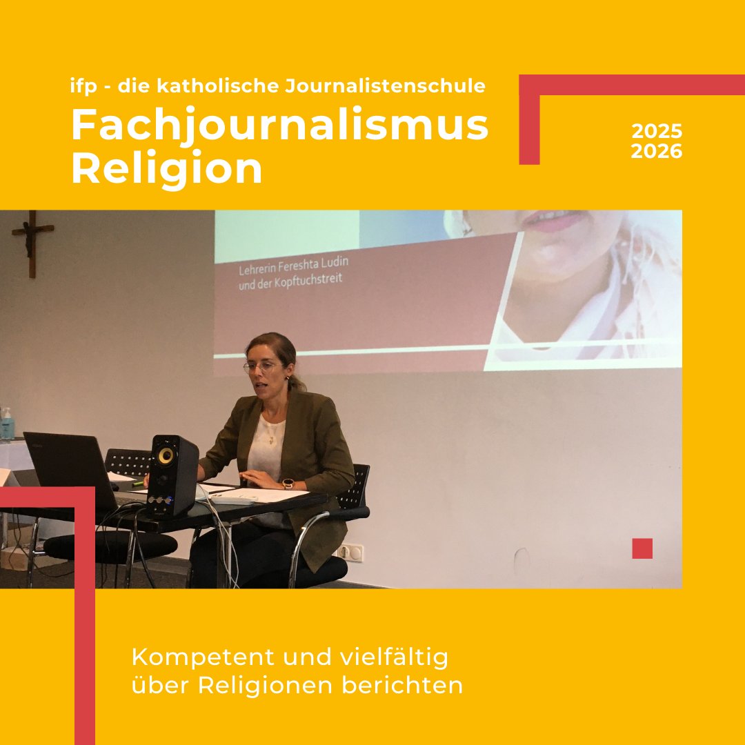 dbk_online's tweet photo. 🎓 Die katholische Journalistenschule @ifpmuenchen und der Exzellenzcluster „Religion und Politik“ der @uni_muenster setzen ihre Fortbildung „Fachjournalismus Religion“ fort!

Das berufsbegleitende Programm findet in mehreren Modulen zwischen Januar 2025 und Juni 2026 in Berlin, Frankfurt am Main, Köln, München und Münster statt.

📅 Anmeldefrist: 1. Oktober 2024
📌 Weitere Infos und Anmeldung: https://t.co/ZbLWjr8oNY

Auf dem Programm stehen unter anderem der politische, rechtliche und gesellschaftliche Umgang mit der wachsenden weltanschaulichen Vielfalt, Konflikte um religiöse Praktiken, das kirchliche Arbeitsrecht, Religionsfreiheit und Herausforderungen des Religionsverfassungsrechts.

💬 Prof. Dr. Michael Seewald (Uni Münster): „Religiöse und weltanschauliche Vielfalt kann gesellschaftliche Konflikte erzeugen. […] Wie soziale Zugehörigkeiten entstehen, wie Konflikte um sie reguliert werden und Ausgleich zustande kommt, ist Teil unserer Forschungen. Mit der Fortbildung bieten wir Medienprofis wissenschaftliche Erkenntnisse über solche komplexen Phänomene an, gehört doch eine wissenschaftsbasierte Berichterstattung zu den Eckpfeilern der Demokratie.“

💬 Burkhard Schäfers (ifp/Studienleiter): „Der Nahost-Konflikt zeigt: Journalistinnen und Journalisten benötigen Fachkompetenz zum Thema Religion, um relevante Fragen stellen und Ereignisse einordnen zu können.“

📞 Kontakt: Burkhard Schäfers, Telefon 089-549103-16, E-Mail: schaefers(at)https://t.co/NFqWCxwZre

#Religionsjournalismus #Fortbildung #Journalistenschule #Religionsvielfalt #Demokratie #Journalismus #Religion #Medienkompetenz #ifp #Exzellenzcluster #Religionsforschung