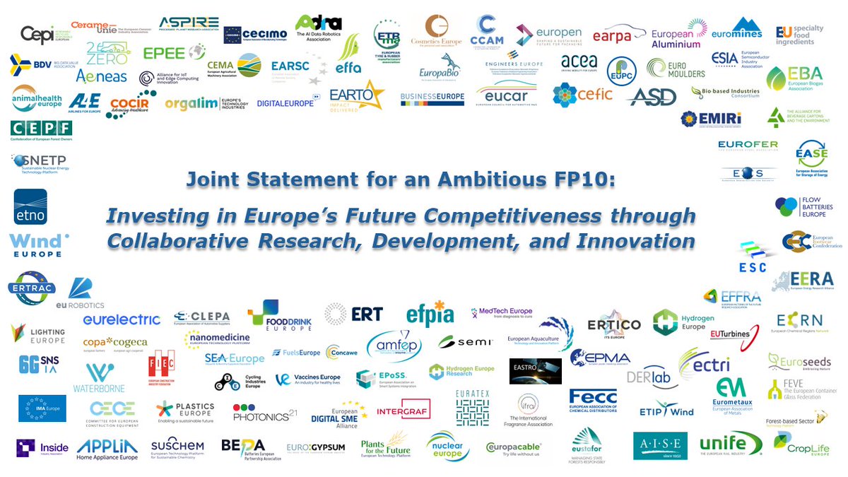EERA_SET's tweet photo. 🔗 EERA today has joined more than 100 European associations in calling for an ambitious European Framework Programme for Research and Innovation (FP10) to succeed Horizon Europe in 2028.
Read more here: https://t.co/1364eeEEw1
#CompetitiveFP10 https://t.co/obUlnY5ooN