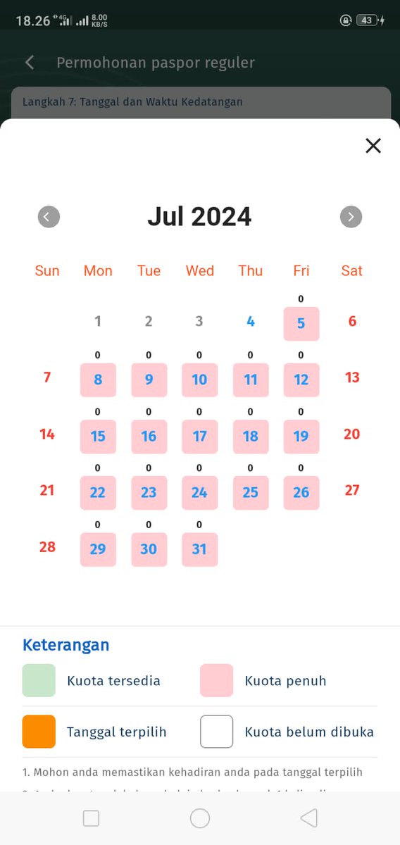 ya alloh....masa 2 kantor imigrasi semua sudah full padahal awal bulan lhoo....
sebenernya sehari itu kuota berapa sih min <a href="/ditjen_imigrasi/">Ditjen Imigrasi</a> <a href="/kanim_semarang/">Imigrasi Semarang</a> kok kayaknya mempersulit otang mau bikin paspor?