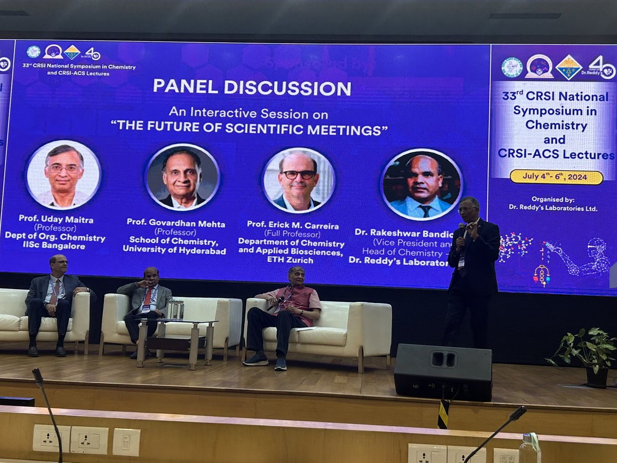 Vinod K Singh (@vinodsingh_iitk) on Twitter photo Interactive session with input from three great scientists on ‘ Future of Scientific Meetings’ during the CRSI symposium that started today at <a href="/drreddys/">Dr. Reddy’s Laboratories Ltd</a>. <a href="/AmerChemSociety/">American Chemical Society</a> <a href="/ChemResSocIndia/">Chemical Research Society of India (CRSI)</a> <a href="/maitrau/">Uday Maitra</a> <a href="/SouravP32813910/">Sourav Pal</a> Interactive session with input from three great scientists on ‘ Future of Scientific Meetings’ during the CRSI symposium that started today at <a href="/drreddys/">Dr. Reddy’s Laboratories Ltd</a>. <a href="/AmerChemSociety/">American Chemical Society</a> <a href="/ChemResSocIndia/">Chemical Research Society of India (CRSI)</a> <a href="/maitrau/">Uday Maitra</a> <a href="/SouravP32813910/">Sourav Pal</a>