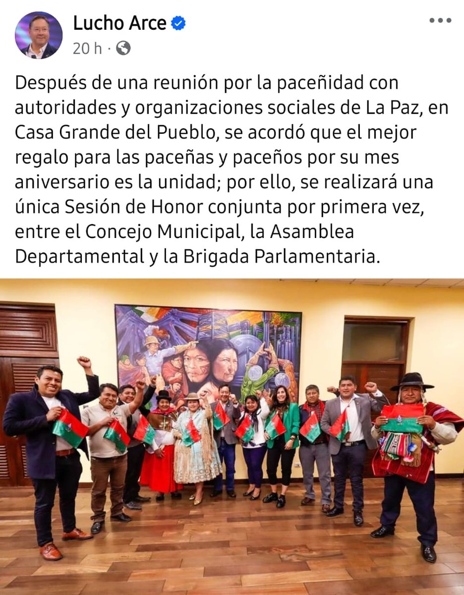 ALCALDE y GOBERNADOR SE UNEN PARA SESIÓN DE HONOR PERO NO PARA VERBENA PACEÑA 

Gastos millonarios en dos distintas verbenas para #LaPaz #IvanArias y #SantosQuispe organizan actividades en honor a la gesta libertaria paceña con invitados internacionales.