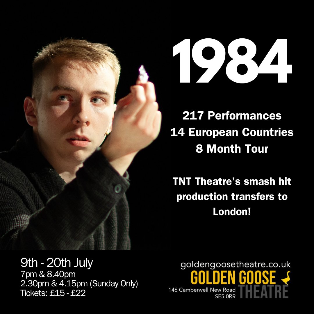 Tom Vercnocke (@tomvercnocke) on Twitter photo 217 performances, 14 countries and 8 months of touring later, 1984 is coming to London!
Smash hit European touring production 1984 has its London premiere with ANIMAL FARM in a George Orwell Double Bill 9-20 July 2024 <a href="/GooseTheatre/">Golden Goose Theatre</a>
🎟️ ticketsource.co.uk/animalfarm1984 217 performances, 14 countries and 8 months of touring later, 1984 is coming to London!
Smash hit European touring production 1984 has its London premiere with ANIMAL FARM in a George Orwell Double Bill 9-20 July 2024 <a href="/GooseTheatre/">Golden Goose Theatre</a>
🎟️ ticketsource.co.uk/animalfarm1984