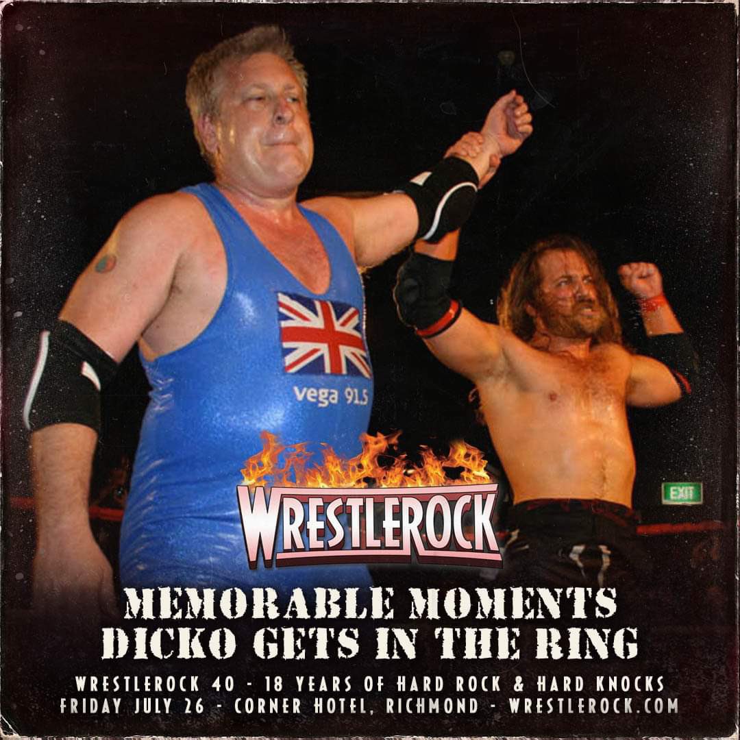One of WRESTLEROCK’s most unique matches saw <a href="/DickoDickson2/">Ian 'Dicko' Dickson</a> competing against <a href="/Krackerbastard/">KrackerJak</a> in 2008, after one of his trademark rants (about wrestling, of course) raised the ire of “The Mad Bastard” resulting in nation wide media attention.

📸 <a href="/ClayPerView/">Clay</a>
📺 <a href="/AusWresNet/">Australian Wrestling Network</a>