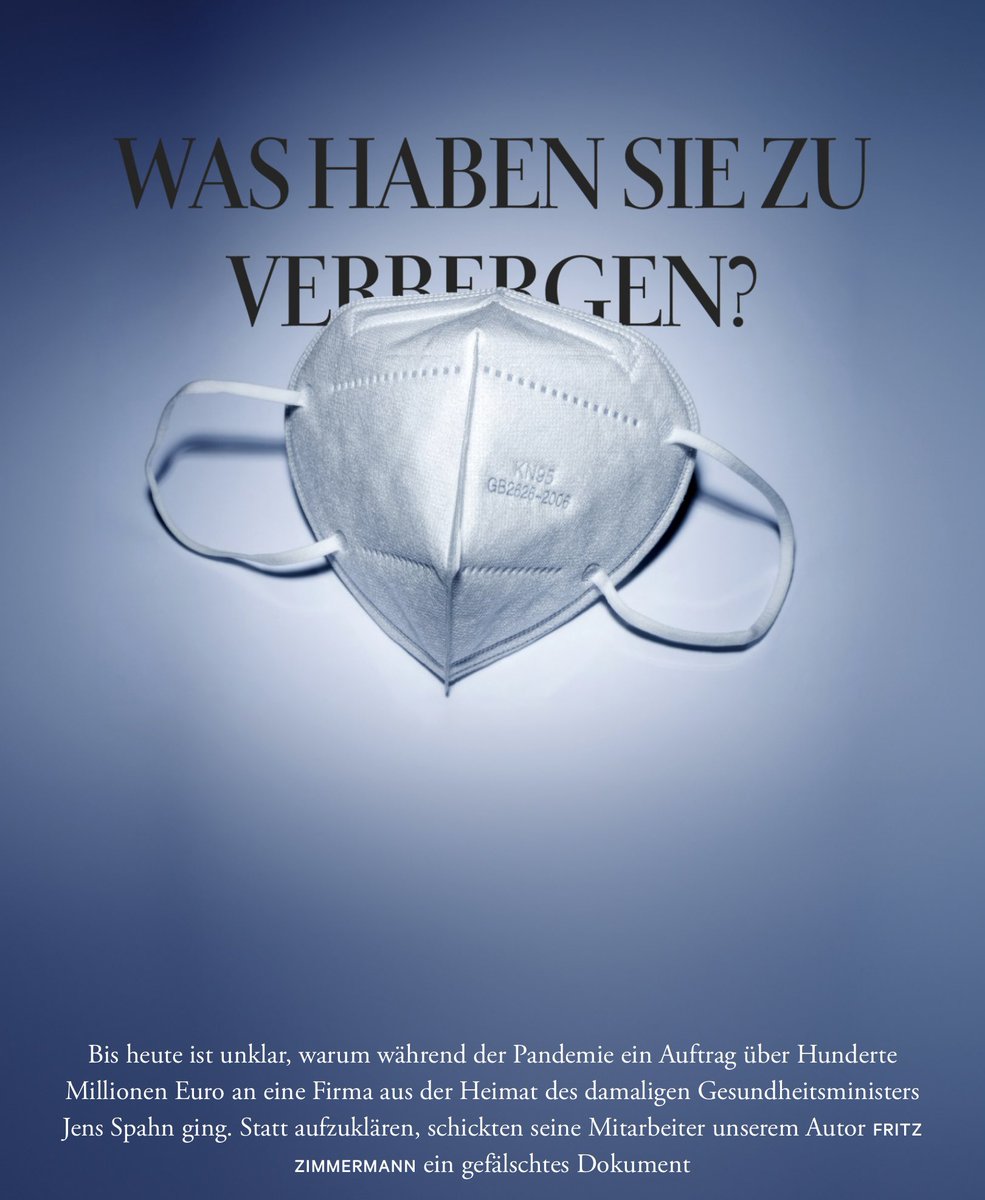 Wie mir das Bundesgesundheitsministerium in der Pandemie einen Vermerk mit gefälschtem Datum unterschob. Die Geschichte einer Lüge. Heute <a href="/DIEZEIT/">DIE ZEIT</a>

zeit.de/2024/29/masken…