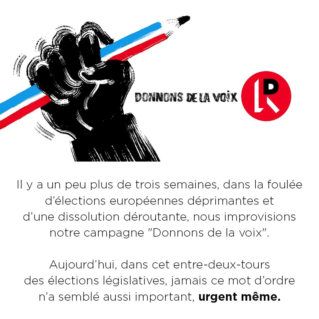LaRevueDessinee's tweet photo. À trois jours du second tour des élections législatives, plus que jamais, donnons de la voix ! https://t.co/WGeZDAqLZT