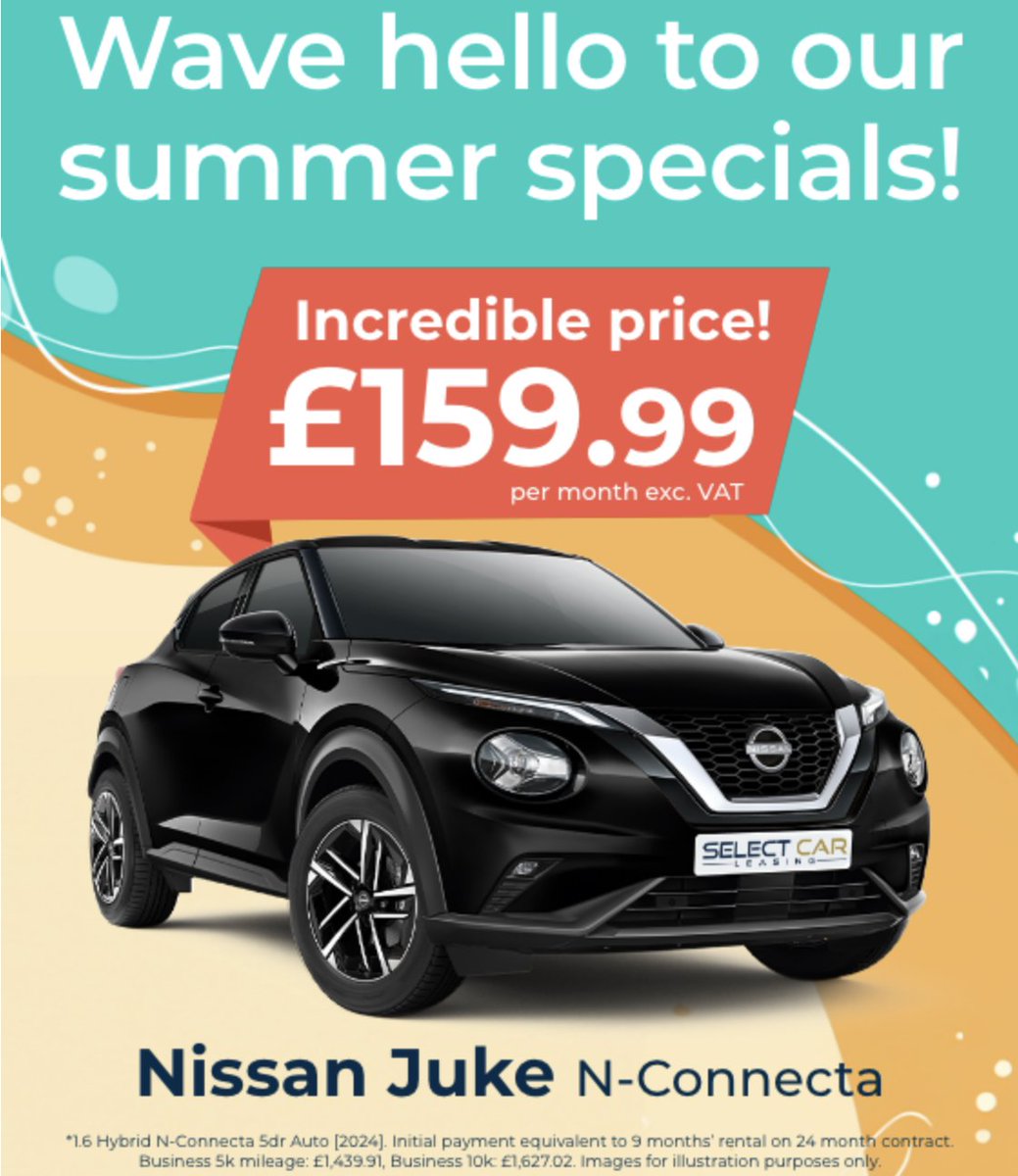 Select's Summer Sale has started! Wave hello to our Summer Specials 😎🌊

Grab a scorching deal: eu1.hubs.ly/H0b1Yb00

#SelectCarLeasing #WestMidlands #Deals #Cars #Offers #SummerSale #SpecialOffer