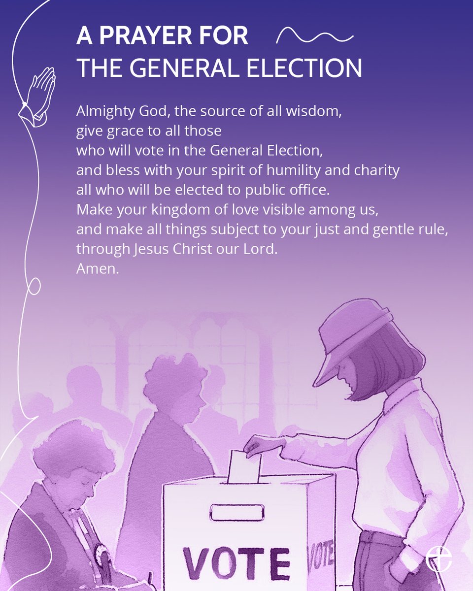 churchofengland's tweet image. Join us in a prayer for the #GeneralElection. 🙏 

#PrayYourPart