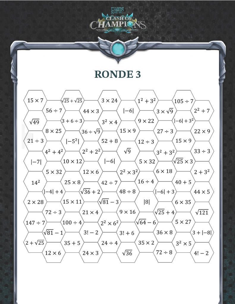 sunnygabr's tweet image. ★ — clash of champions "extreme addition archive (soal, jawaban, penyelesaian)