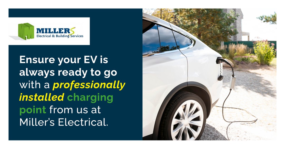 Charge Ahead! Ensure your EV is always ready to go with a professionally installed charging point from us at Miller's Electrical. Reliable, fast, and safe charging solutions! 🚗⚡

#MillersElectrical #Electricial #Electrician #Bromley #London #Kent #InteriorDesign #LightingDesign