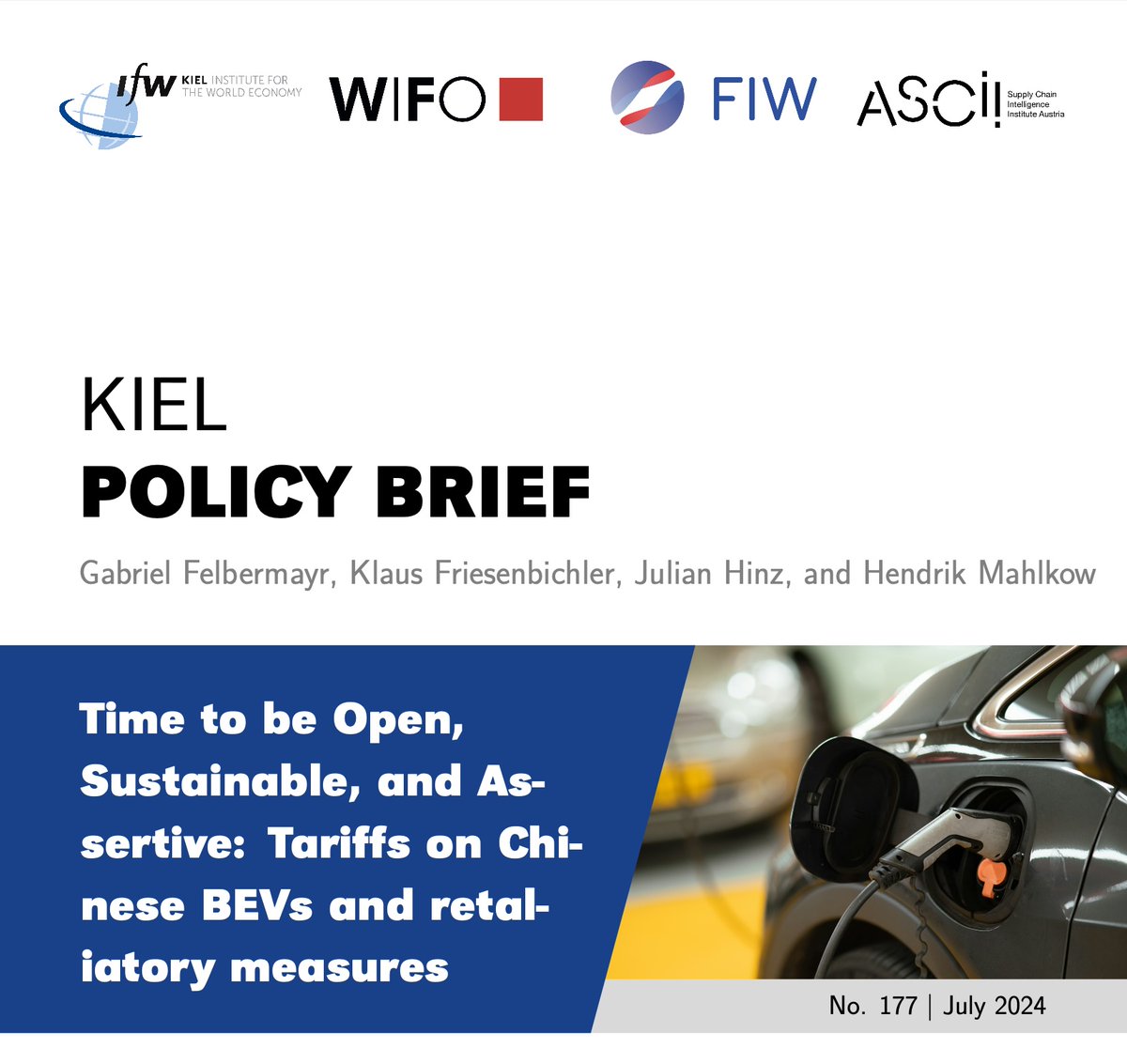Julian Hinz (@julianhinz) on Twitter photo 🇪🇺🇨🇳Time to be Open, Sustainable, and Assertive: Tariffs on Chinese BEVs and retaliatory measures: new Kiel Policy Brief with <a href="/GFelbermayr/">Gabriel Felbermayr</a> <a href="/HMahlkow/">Hendrik Mahlkow</a> <a href="/FriesenbichlerK/">Klaus Friesenbichler</a> 🇪🇺🇨🇳Time to be Open, Sustainable, and Assertive: Tariffs on Chinese BEVs and retaliatory measures: new Kiel Policy Brief with <a href="/GFelbermayr/">Gabriel Felbermayr</a> <a href="/HMahlkow/">Hendrik Mahlkow</a> <a href="/FriesenbichlerK/">Klaus Friesenbichler</a>