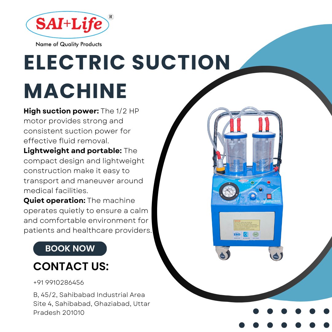 sailifeindia's tweet image. Effortless cleaning with our powerful electric suction machine! #electricsuctionmachine #medicalequipment #healthcare #efficienttechnology #superiorperformance #reliablehealthcare #advancedmedicaldevices