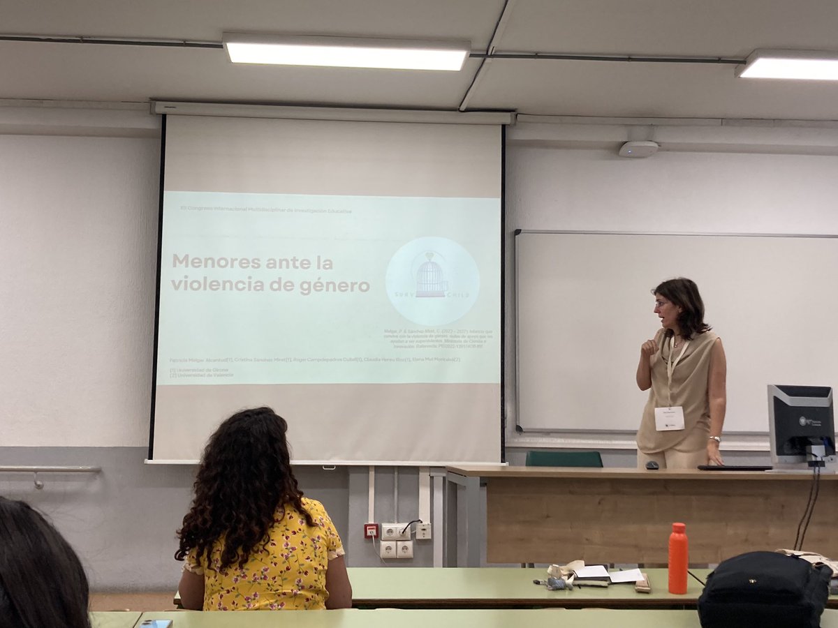 <a href="/PatriciaMelgar/">Patricia Melgar</a> presenta la comunicacion “Menores ante la violencia de genero” en marcado en el proyecto I+D+i “Infancia q convive con la VdG, redes de apoyo que las ayuda a ser supervivientes” 
Consecuencias negativas: salud física, mental y relacional #CIMIE24