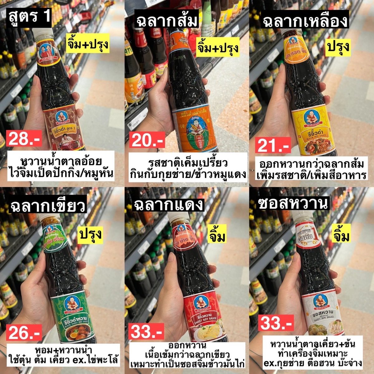 reviewkongdeee's tweet photo. เลิกยืนงงในดง ’ซีอิ๊วดำ’ ขึ้นชื่อซีอิ๊วดำเหมือนกันแต่ฉลากคนละสี ดังนั้นจะมาเป็นซีอิ๊วดำเหมือนกันไม่ได้เนอะ บางขวดปรุงกับข้าวได้ บางขวดจิ้มได้ ถามแม่มาให้แล้ว รอบหน้าจะได้หยิบถูก​

​ขวดสีน้ำตาลต้องมีติดบ้าน หวานเค็มกลมกล่อม ทำได้เกือบทุกเมนู ขวดละ 28.-​
https://t.co/8NKt8zi1yl