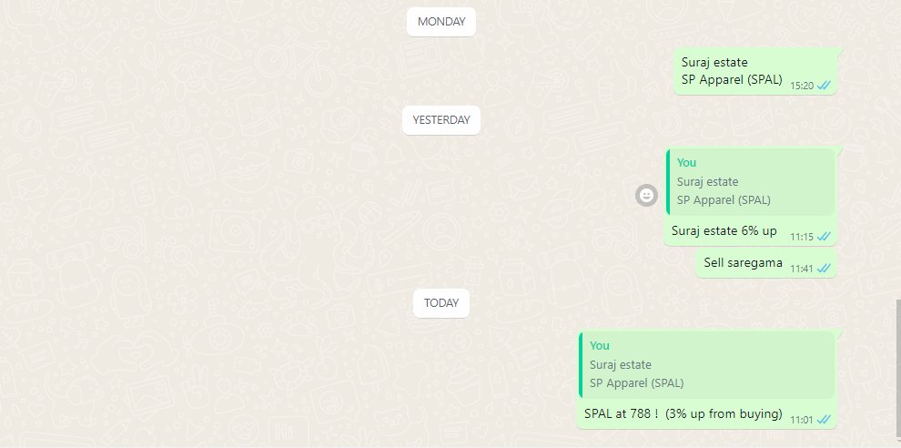 GyrobizTweets's tweet photo. SPAL Up by 6% 🚀🚀 !! Suraj Estate another stock we bought is up by 14% in 2 days !!! 🚀🚀  #trading #investment https://t.co/MmoLFF24vv