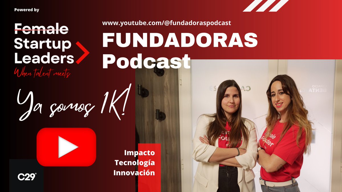 FemaleStartup_Leaders (@femalestartupsl) on Twitter photo 🎙 🎉 YA SOMOS 1.000 AMIG@S EN NUESTRO CANAL DE YOUTUBE ❗ 
youtube.com/@fundadoraspod…
Muchísimas G R A C I A S por vuestro apoyo 😃 y a nuestras magníficas invitadas por su generosidad y magnetismo.
Es impresionante cómo estamos creciendo en #FUNDADORASPodcast 🎙 🎉 YA SOMOS 1.000 AMIG@S EN NUESTRO CANAL DE YOUTUBE ❗ 
youtube.com/@fundadoraspod…
Muchísimas G R A C I A S por vuestro apoyo 😃 y a nuestras magníficas invitadas por su generosidad y magnetismo.
Es impresionante cómo estamos creciendo en #FUNDADORASPodcast