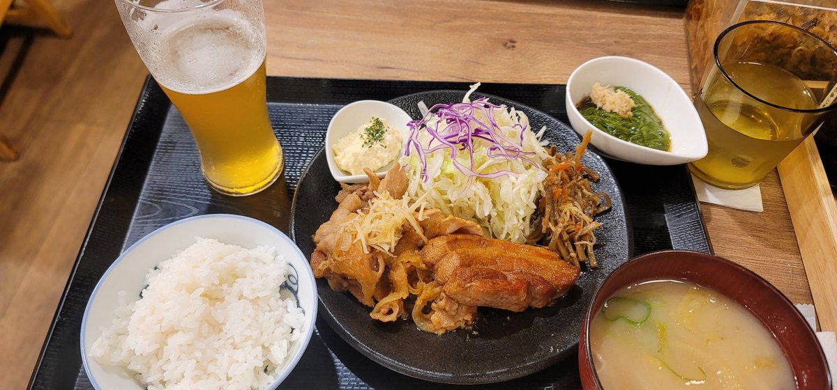 昨日のレディースデイ金亀に行って来ました。
 #サ飯サ黙サ活しょうが焼きしょうがサウナしょうが水しょうが掛け水