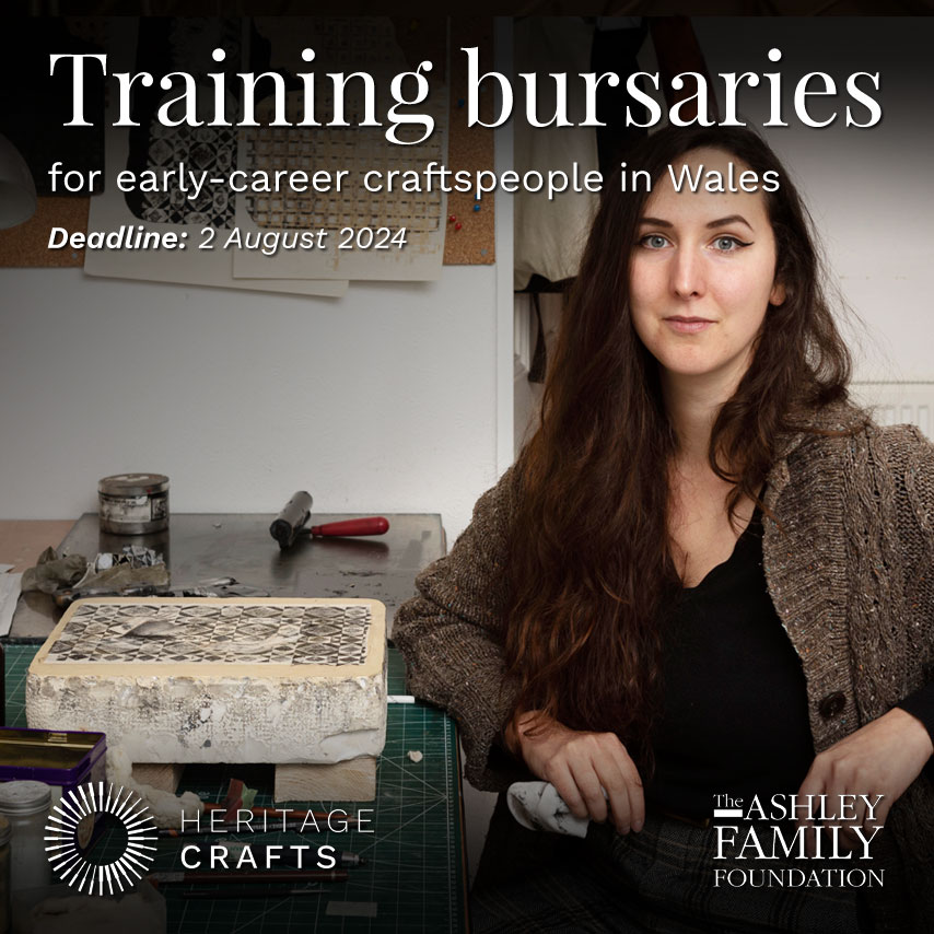 Our training bursaries for Wales are supported by the
Ashley Family Foundation and are part of a wider scheme of training bursaries currently available. Find out how to apply via heritagecrafts.org.uk/opportunities/…. The deadline is 2 August 2024.