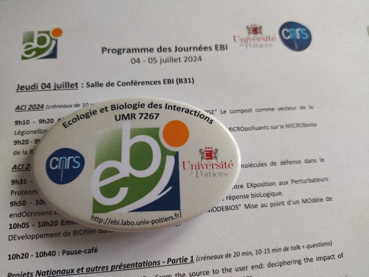 C'est parti pour les présentations des journées EBI! Perturbateurs endocriniens, bactéries pathogènes, îlots de chaleur et de nombreux autres sujets seront abordés! 👍🌿🦠💉🧬🌡️