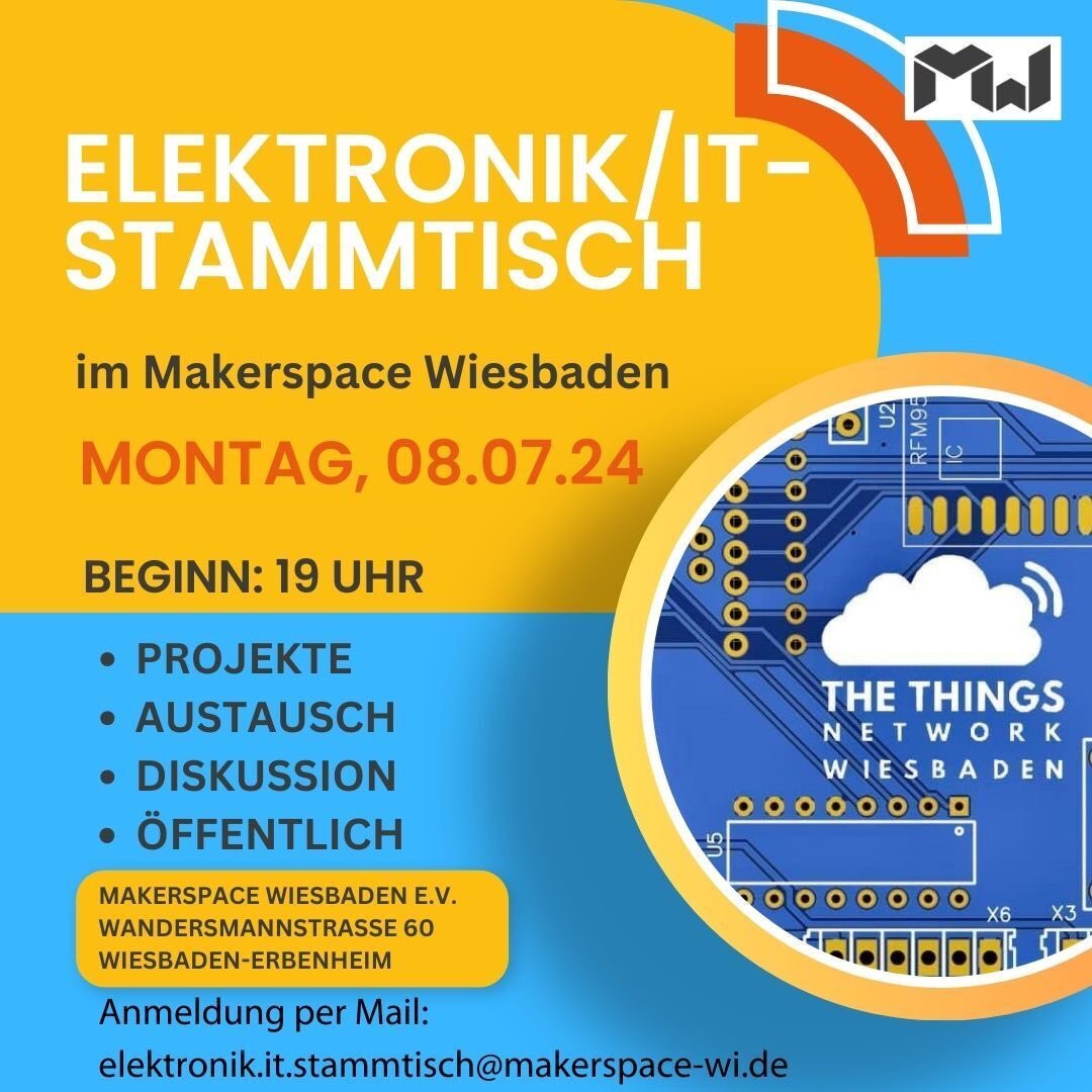 Am Montag geht es weiter 😊
19:00 Uhr im #Makerspace #Wiesabden 

#smarthome #iot #elektronik