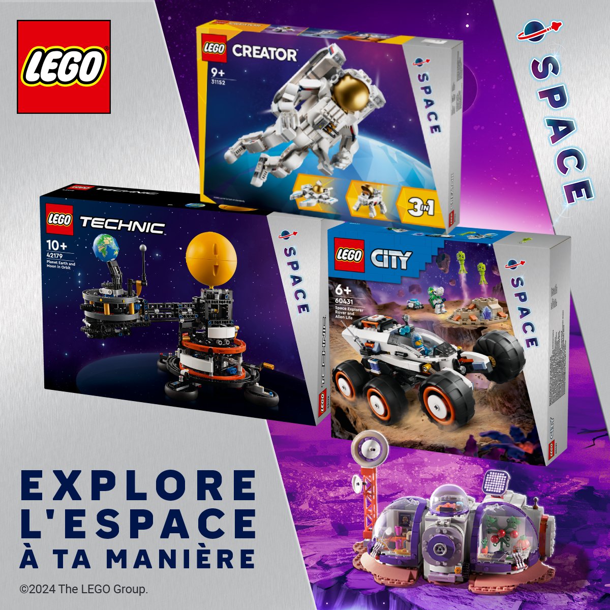 #Concours

Aujourd'hui on voyage vers les étoiles avec LEGO !

Tentez de remporter 3 boîtes LEGO sur le thème de l'espace

➡️RT + follow <a href="/HypergamesA/">Hypergames Auchan</a>
➡️Like + commente avec le #LEGOSPACE

TAS LE 12/07/2024 .

2 gagnant(e)s.

Découvrez l'univers LEGO ici : auchan.fr/lego/ep-lego