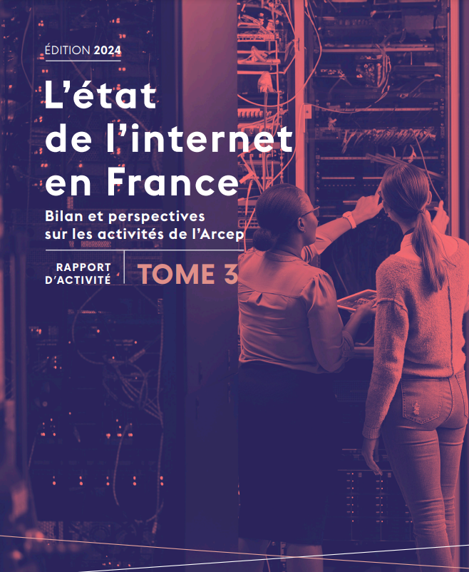 🕸️Interconnexion
🌐 IPv6
⚖️Neutralité du net 
🤖IA
🆕Cloud, données &amp; plateformes
🆕Référentiel d'écoconception des services numériques
✅Mesure de la qualité de service
Quel est l’état d’internet en France ? 
Direction le rapport annuel, édition 2024 : arcep.fr/actualites/act…
