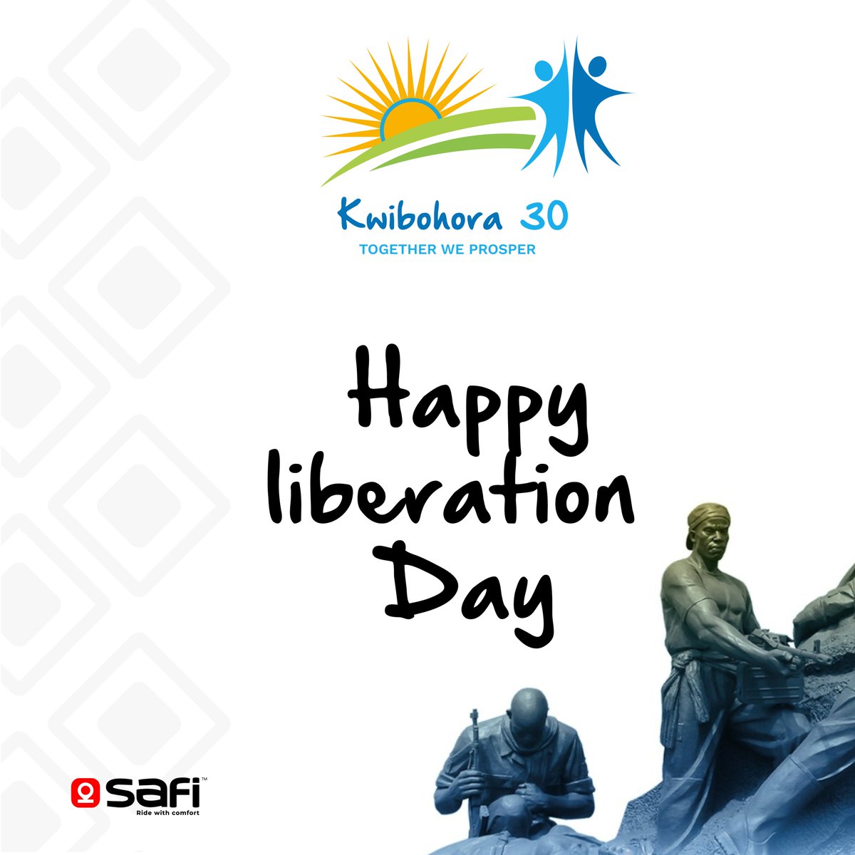Let us all work together to sustain the gains of our brave heroes and build a more prosperous Rwanda. Happy Liberation Day!  #Rwanda #safiride