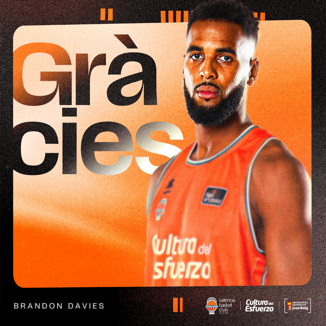 Valencia Basket Club (@valenciabasket) on Twitter photo Good luck, Rambo 🫡🧡
Cas 👉 <a href="/Brandon_Davies0/">Brandon Davies</a> abandona Valencia Basket
acortar.link/dxbuEp
Val 👉 Brandon Davies abandona Valencia Basket
acortar.link/Ggg294
Eng 👉 Brandon Davies leaves Valencia Basket
acortar.link/SU8vox Good luck, Rambo 🫡🧡
Cas 👉 <a href="/Brandon_Davies0/">Brandon Davies</a> abandona Valencia Basket
acortar.link/dxbuEp
Val 👉 Brandon Davies abandona Valencia Basket
acortar.link/Ggg294
Eng 👉 Brandon Davies leaves Valencia Basket
acortar.link/SU8vox