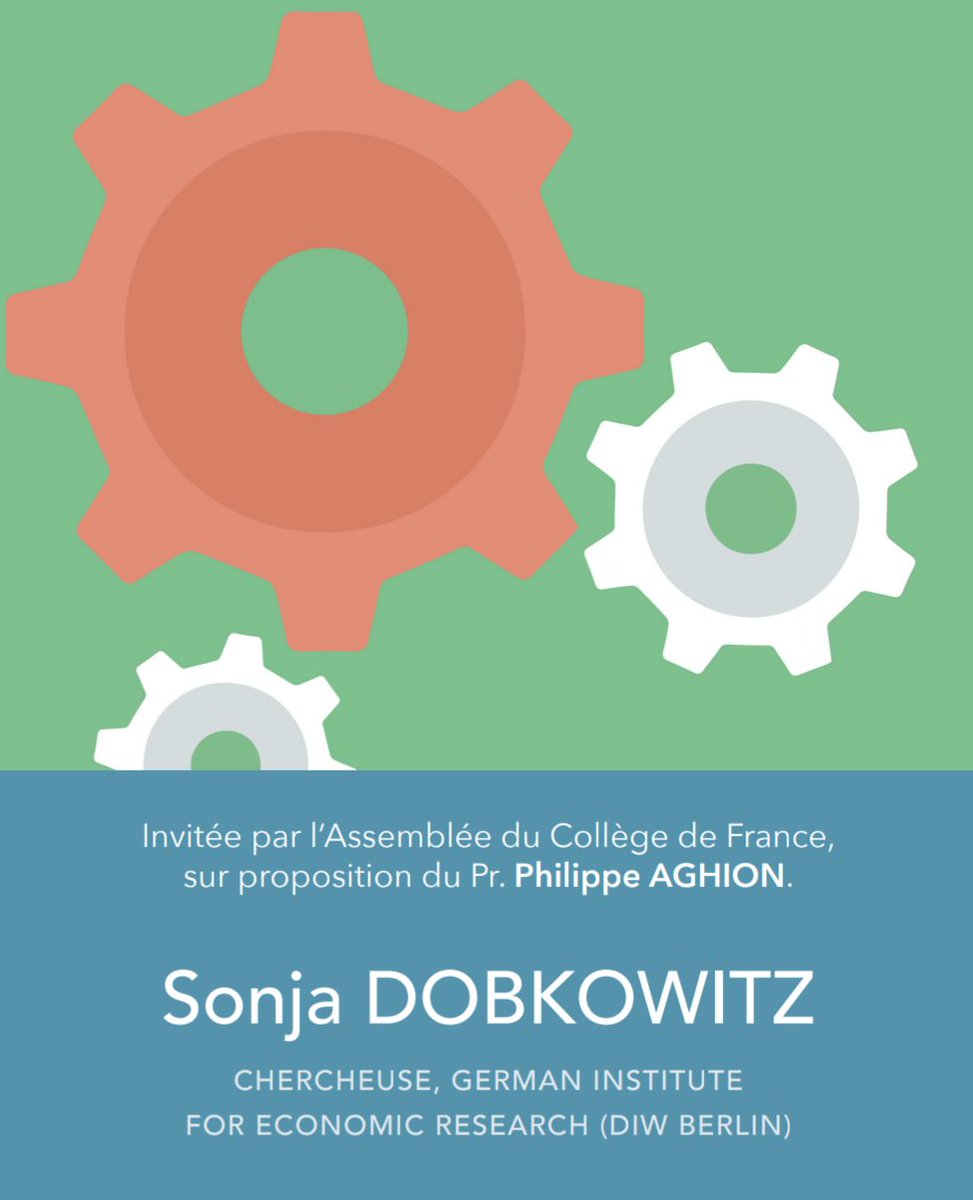 cdf_InnovLab's tweet image. Today we are very happy to have Sonja Dobkowitz (DIW Berlin) at the Collège de France. Come join us at 5pm for her lecture on "Transitioning to green economies: Uncovering the agency of firms and households" in the Amphithéâtre Guillaume Budé !