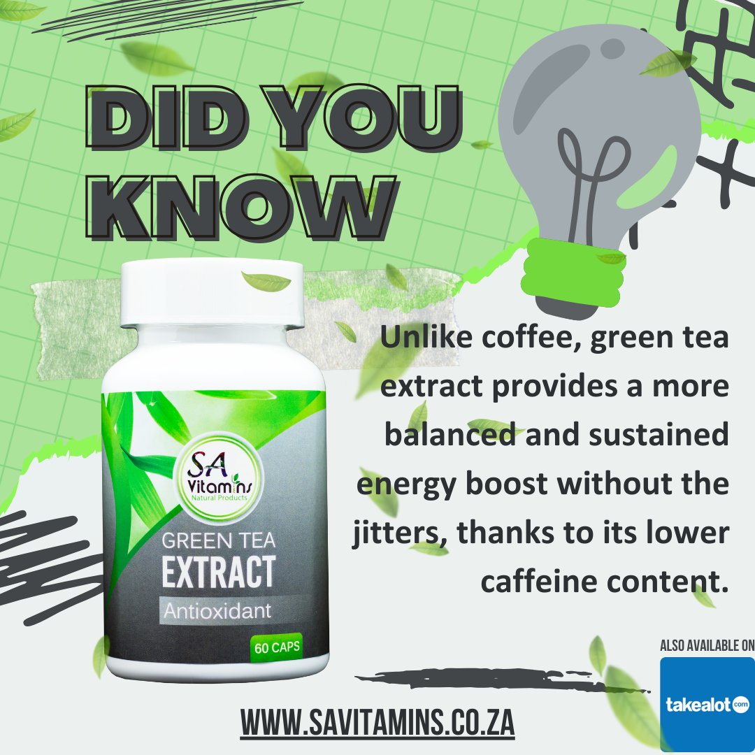 SA_Vitamins's tweet image. 🌱 Experience the Benefits Today!

Get yours here - savitamins.co.za/collections/sp…

Shop it on Takealot - takealot.com/sa-vitamins-gr…

#GreenTeaExtract #NaturalDetox #WeightManagement #Antioxidants #HealthyLiving #SAVitamins #BalancedEnergy #NoJitters #HealthBoost