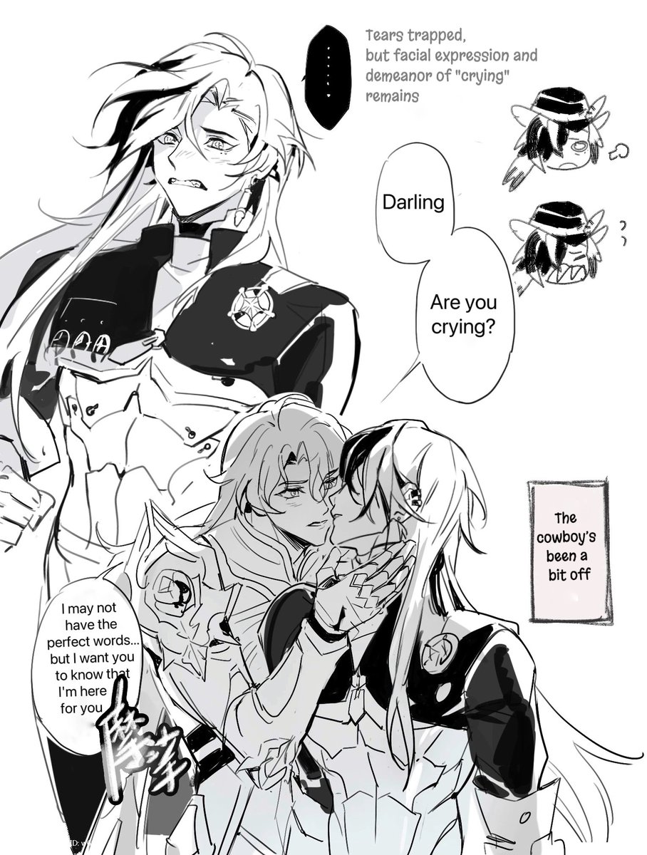 Despite the lack of visible tears, Boothill still has strong emotions😢which could possibly trigger a...... silent cry! #argenthill