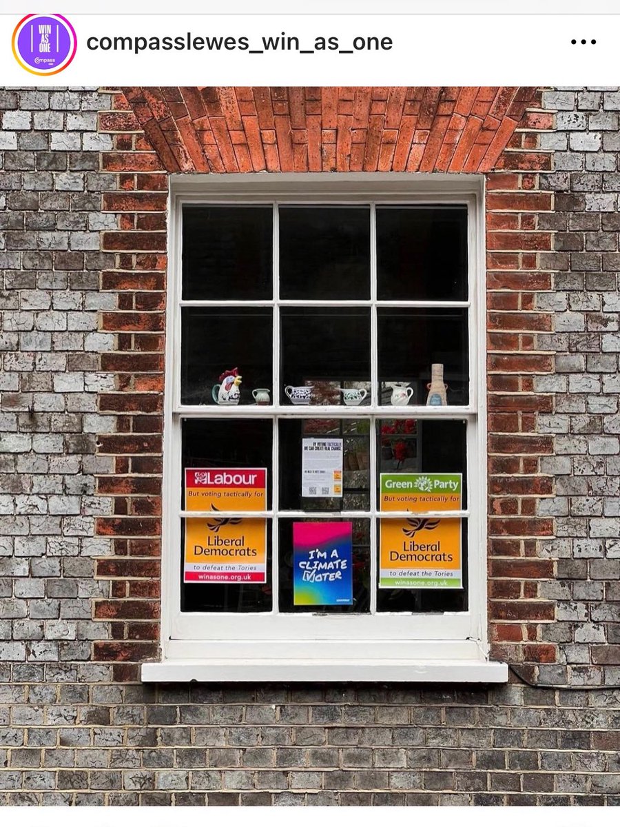 David Hendy (@davidjhendy) on Twitter photo For election day. A photo (courtesy of <a href="/CompassLewes/">Compass Lewes</a>) of our front window here in Lewes. At last we have a chance to rid ourselves of our truly terrible sitting Tory MP - but will have to vote tactically to do this. #votetactically #Toriesout For election day. A photo (courtesy of <a href="/CompassLewes/">Compass Lewes</a>) of our front window here in Lewes. At last we have a chance to rid ourselves of our truly terrible sitting Tory MP - but will have to vote tactically to do this. #votetactically #Toriesout