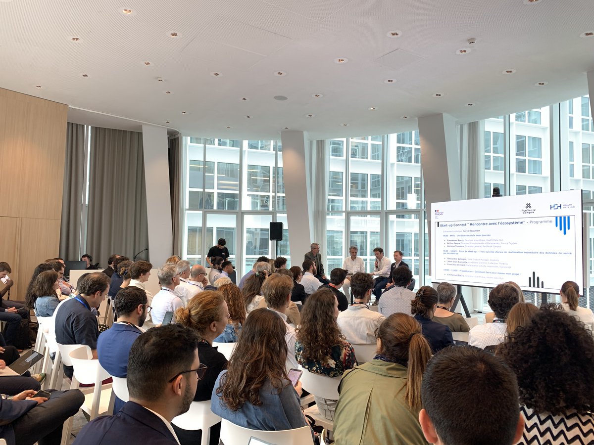 📢Lancement de la 2e édition de Start-up Connect “Rencontre avec l’écosystème des #données de #santé” à <a href="/PariSanteCampus/">PariSanté Campus</a> avec <a href="/ebacry/">Emmanuel Bacry</a>, directeur scientifique du Health Data Hub, Arthur Negre, directeur communautés et partenariats chez <a href="/FRdigitale/">France Digitale</a> et <a href="/AntoineTesniere/">Pr Antoine Tesniere</a>, directeur