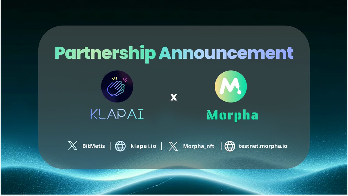 KlapAI (Formerly BitMetis) (@bitmetis) on Twitter photo 🎉Let's KLAP it out as we unveil our partnership with <a href="/Morpha_nft/">Morpha.NFT</a> !🤝
🐨Built exclusively on <a href="/MorphL2/">Morph 🐨 (backup)</a>, Morpha.nft is the ultimate platform on the Morph for exploring, buying, and trading digital collectibles.
👏Get ready for even more applause-worthy developments!🚀 🎉Let's KLAP it out as we unveil our partnership with <a href="/Morpha_nft/">Morpha.NFT</a> !🤝
🐨Built exclusively on <a href="/MorphL2/">Morph 🐨 (backup)</a>, Morpha.nft is the ultimate platform on the Morph for exploring, buying, and trading digital collectibles.
👏Get ready for even more applause-worthy developments!🚀