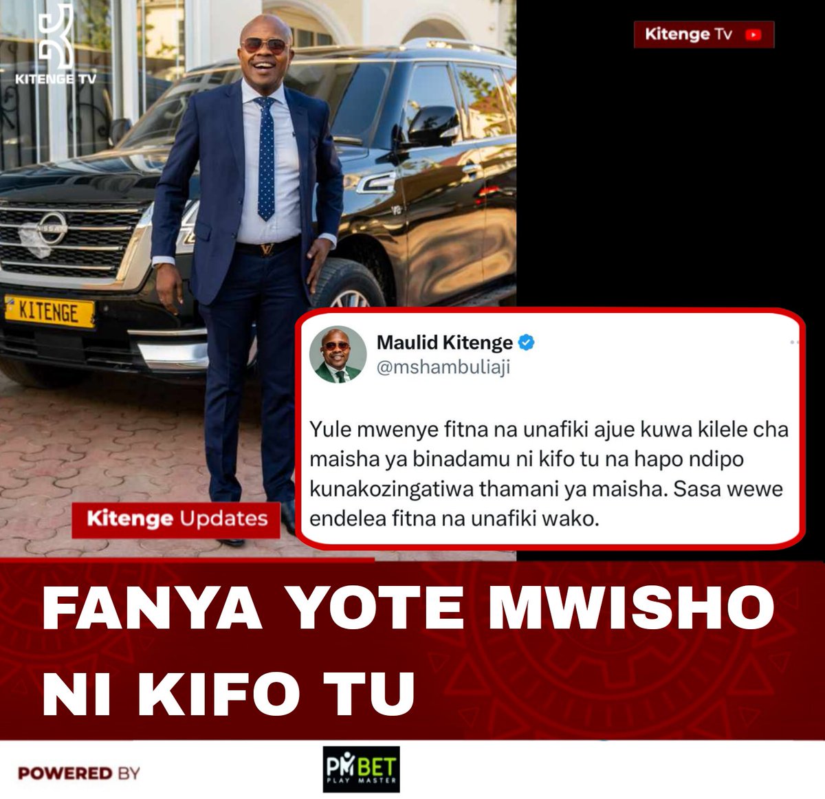 mshambuliaji's tweet photo. Fanya yote, mwisho ni kifo tu✍🏼 https://t.co/iEBKqP3Ctl