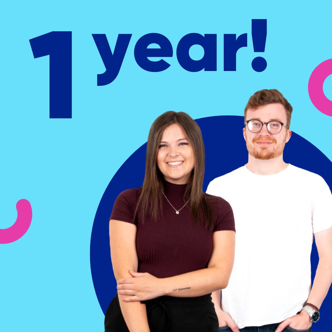 weareteambubble's tweet photo. π Today marks one whole year of our web designer, Lewis, and our social media exec, Emily! π
Happy work anniversary to both of you! π
#workanniversary #webdesigner #socialmediaexec https://t.co/k1T4BjqT1F