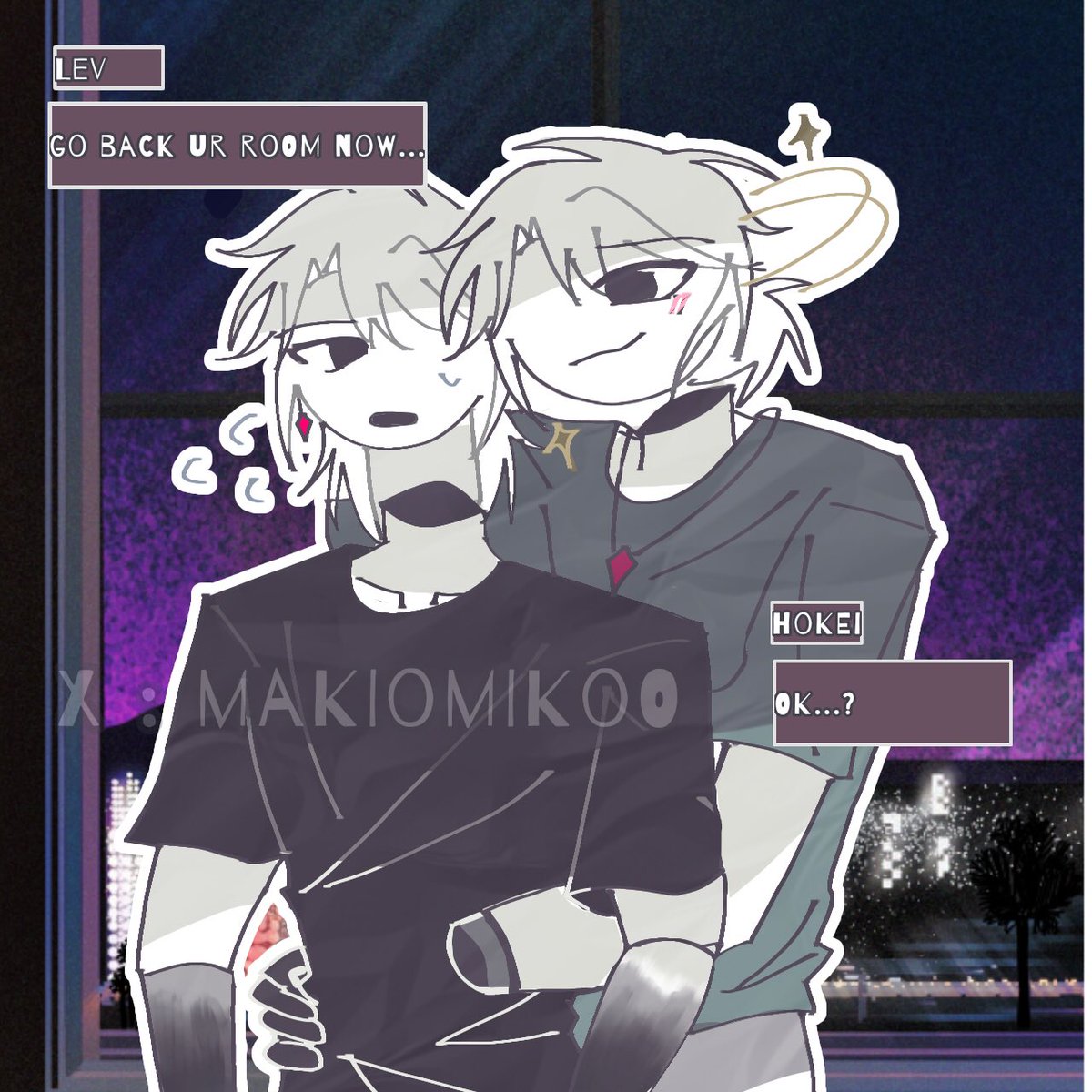 MakioMikoo's tweet image. Continue of seri : Hokei x Lev (KeiLev) 
Idk what I am just drawing…#fundamentalpapereducation #fpe #fpeocs #ocs #fundamentalpapereducationocs #art #myocs