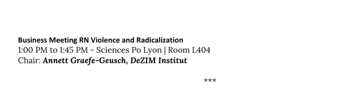 Join us for the #ces2024 radicalism and violence network business meeting at 13.00 today.

A great chance to discuss our network activities in <a href="/CES_Europe/">CES</a>, explore how to get involved - and there’s lunch! 🥪 🥗